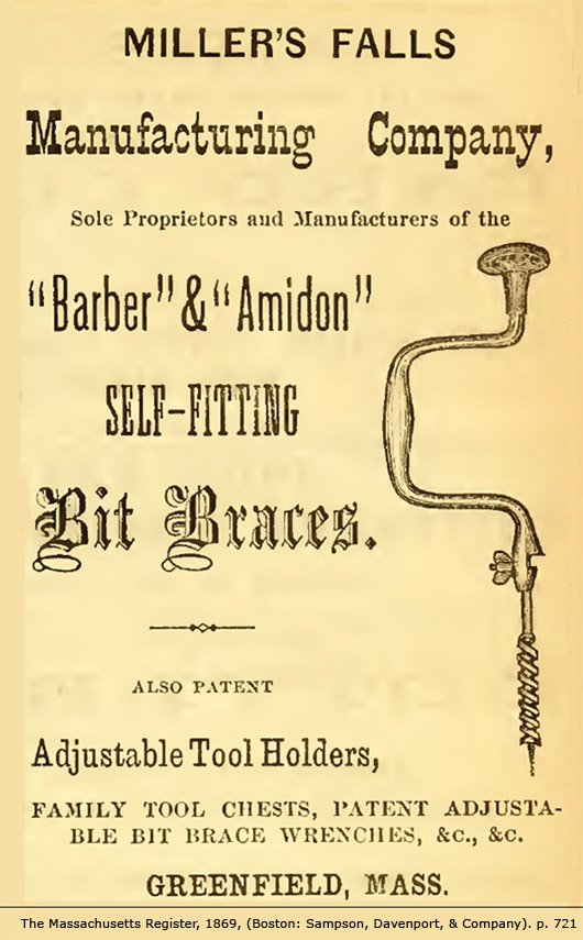 Millers Falls Company Millers Falls and Greenfield, MA